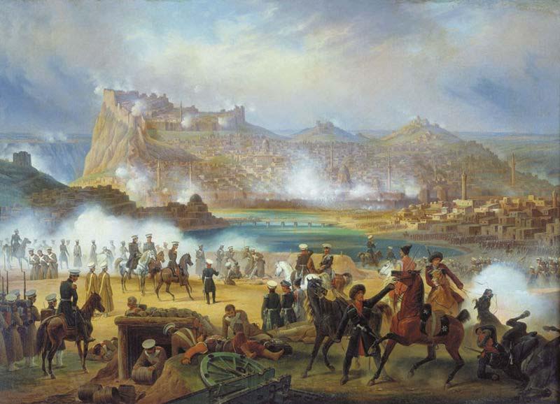 January Suchodolski Siege of Kars Norge oil painting art